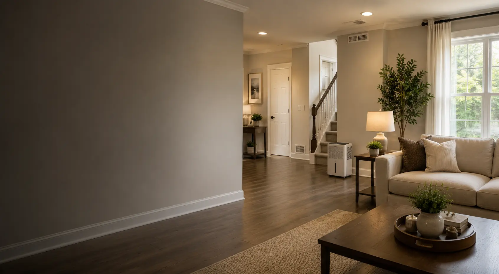 Mold remediation with dehumidifier